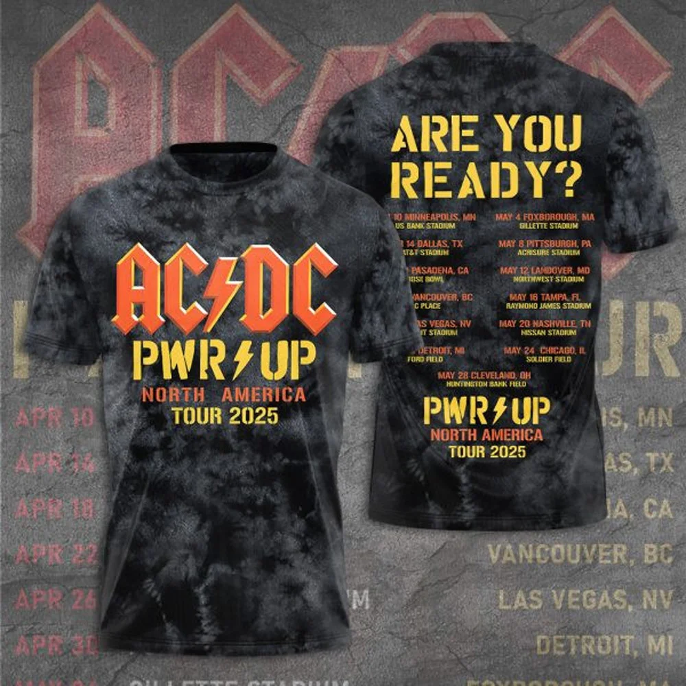 AC DC Pwr Up Tour 2025 T-Shirt AC DC Gifts For Band Fans