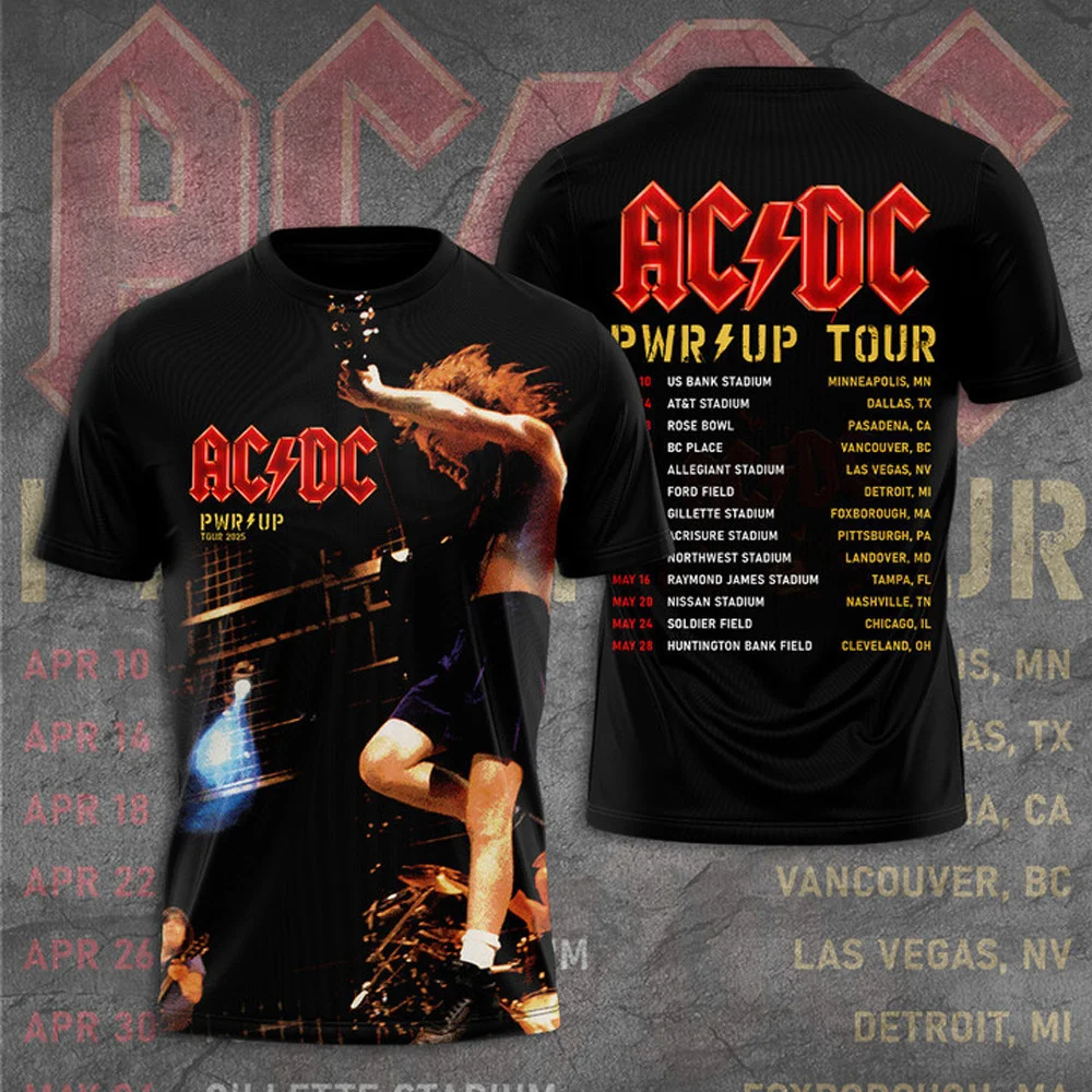 AC DC Pwr Up Tour 2025 T-Shirt For Band Fans