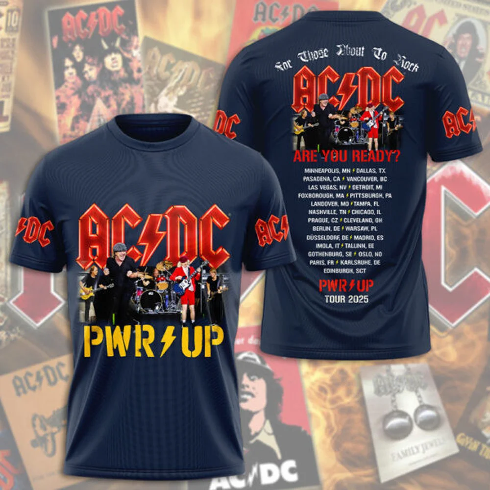 AC DC Pwr Up Tour 2025 T-Shirt Husband