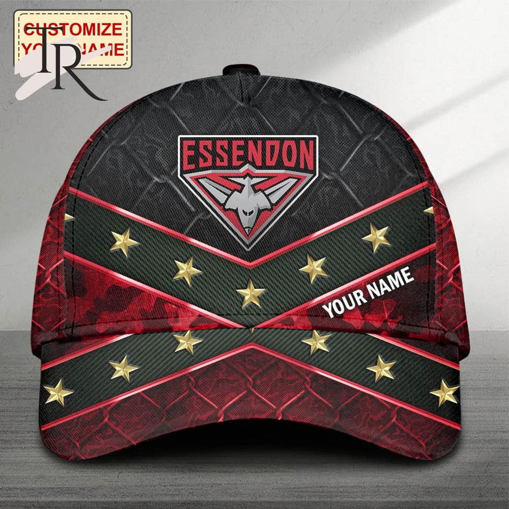 AFL Essendon Bombers Customize Your Name Baseball Cap