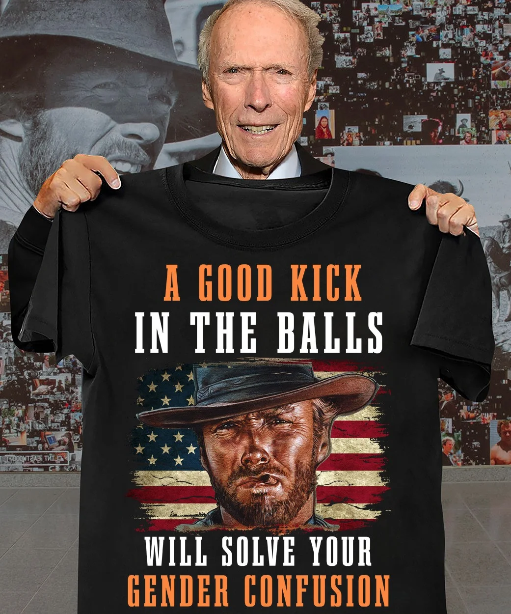 A Good Kick In The Balls Will Solve Your Gender Confusion T-Shirt For Him
