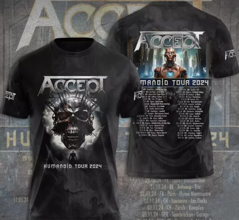Accept Band Humanoid 3D T-Shirt Gift For Music Fans