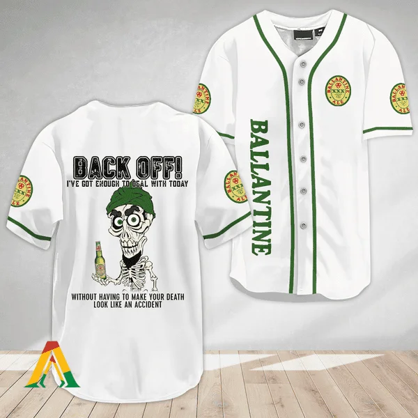 Achmed Back Off With Ballantine Baseball Jersey Style8601