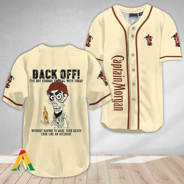 Achmed Back Off With Captain Morgan Baseball Jersey Style3662