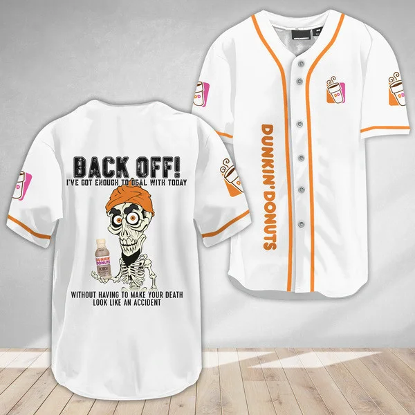 Achmed Back Off With Dunkin Donuts Baseball Jersey Style7199