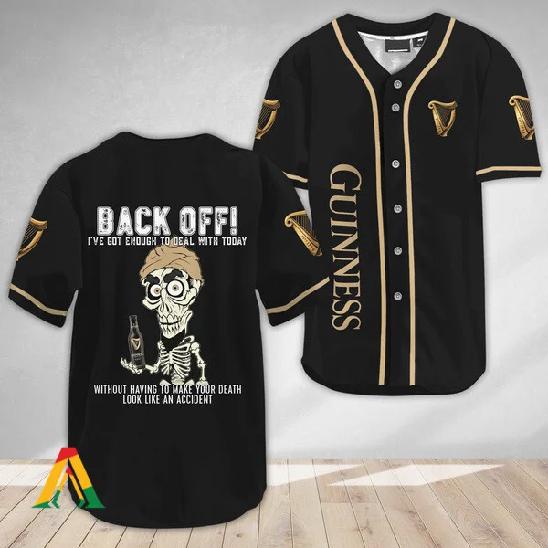 Achmed Back Off With Guinness Beer Baseball Jersey Style8984