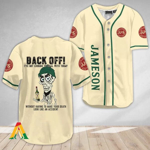 Achmed Back Off With Jameson Baseball Jersey Style6274