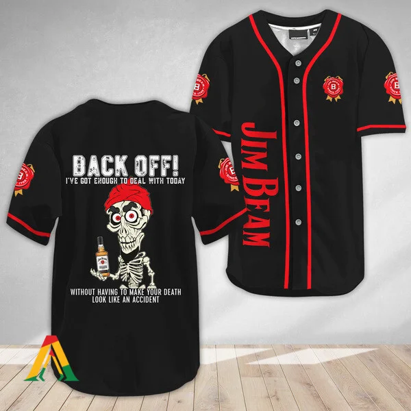 Achmed Back Off With Jim Beam Baseball Jersey Style3081