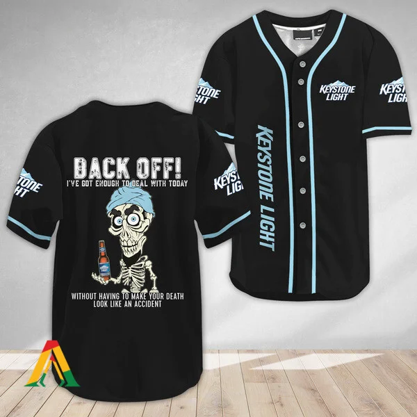 Achmed Back Off With Keystone Light Baseball Jersey Style5878