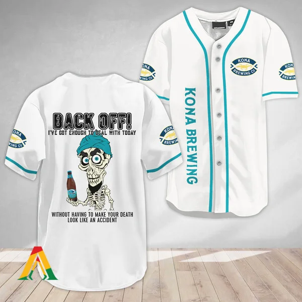 Achmed Back Off With Kona Beer Baseball Jersey Style8314