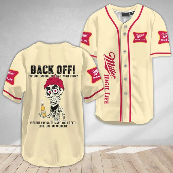 Achmed Back Off With Miller High Life Baseball Jersey Style3603