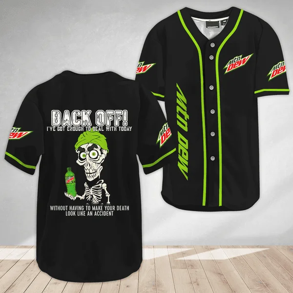 Achmed Back Off With Mountain Dew Baseball Jersey Style3601