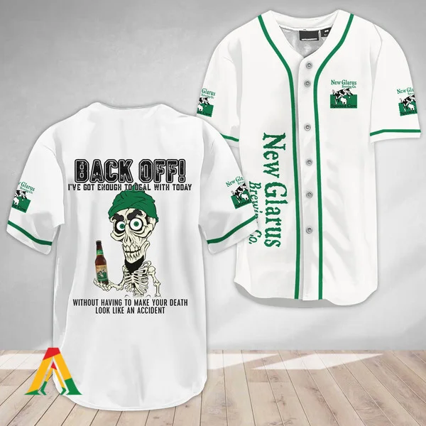 Achmed Back Off With New Glarus Beer Baseball Jersey Style5927
