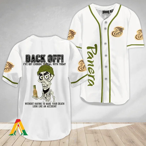 Achmed Back Off With Panera Bread Baseball Jersey Style9036