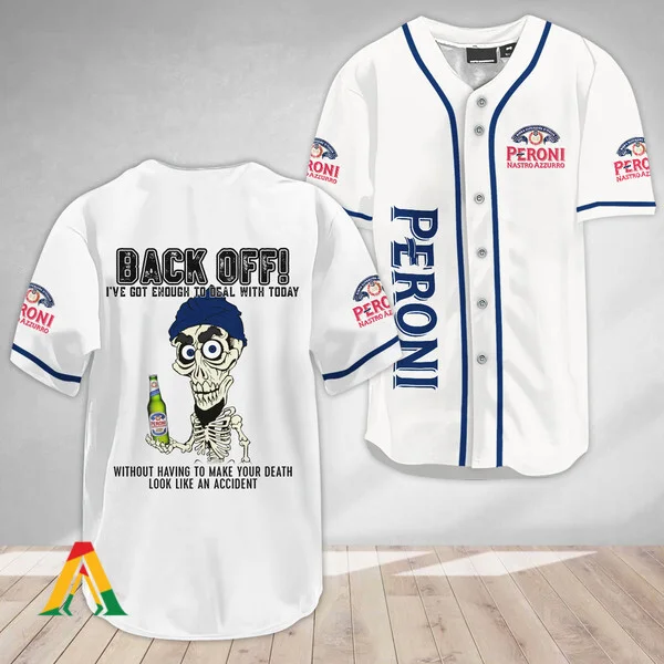 Achmed Back Off With Peroni Beer Baseball Jersey Style7474