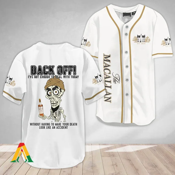 Achmed Back Off With The Macallan Whiskey Baseball Jersey Style8696