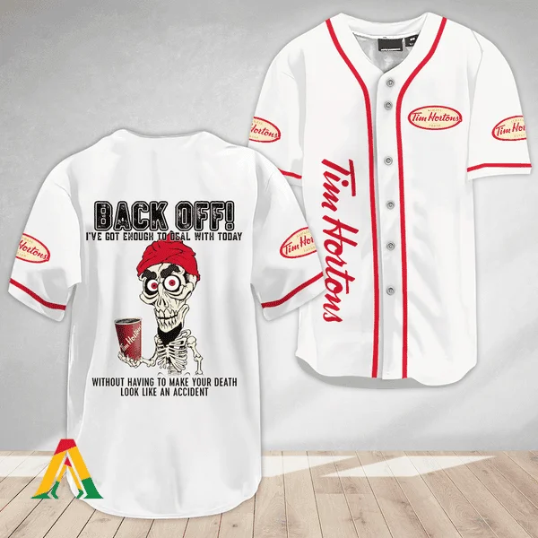 Achmed Back Off With Tim Hortons Baseball Jersey Style2880