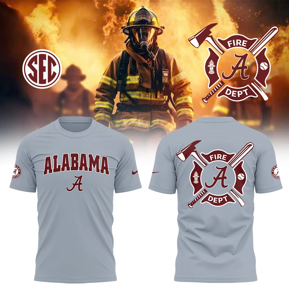 Alabama Baseball x Firefighter Appreciation Night T-Shirt Unique Baseball Gifts