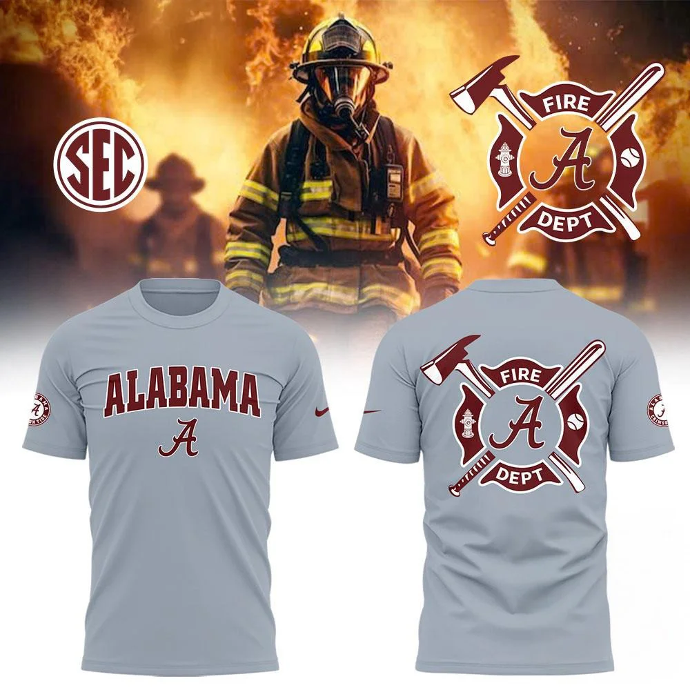 Alabama Crimson Tide Baseball x Firefighter Appreciation 2025 Shirt