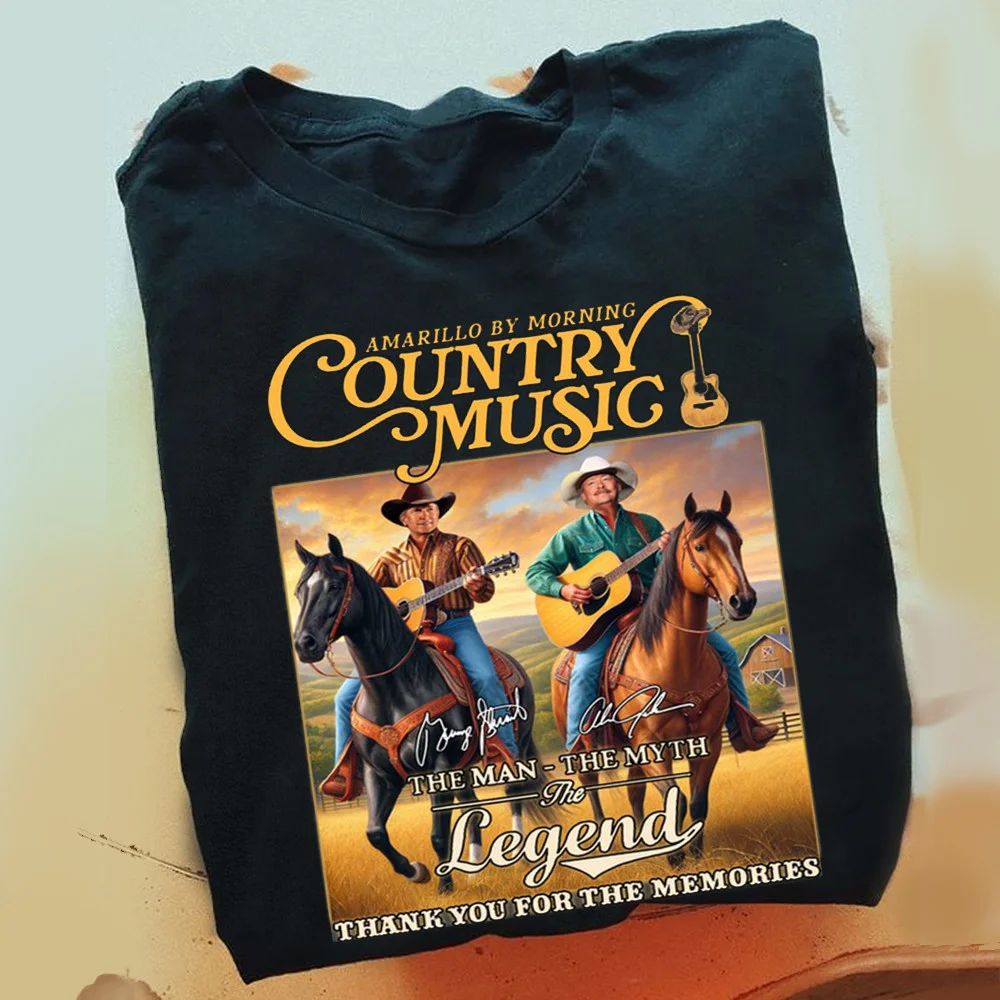 Alan Jackson And George Strait T-Shirt The Man The Myth The Legend Thank You For The Memories