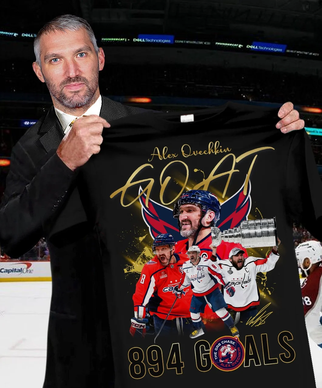 Alex Ovechkin 895 Shirtcored 895 Goals Most Goals In NHL History Hockey Fan Tee Merch
