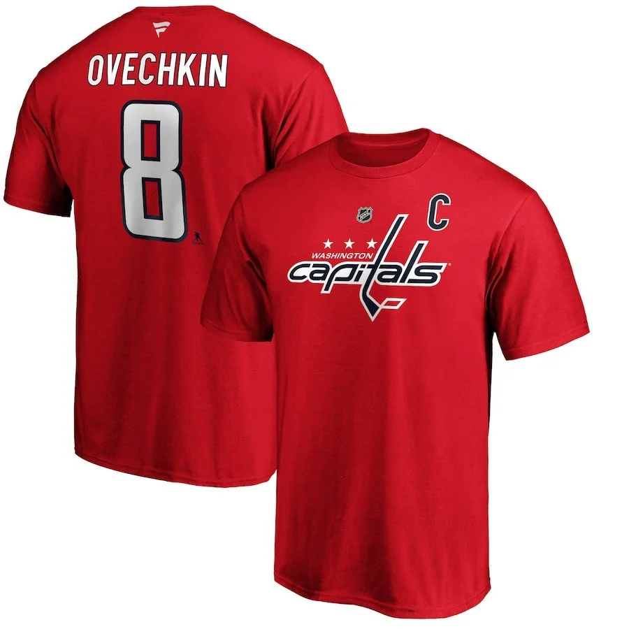 Alex Ovechkin T-Shirt Red Washington Capitals Hockey Father's Day