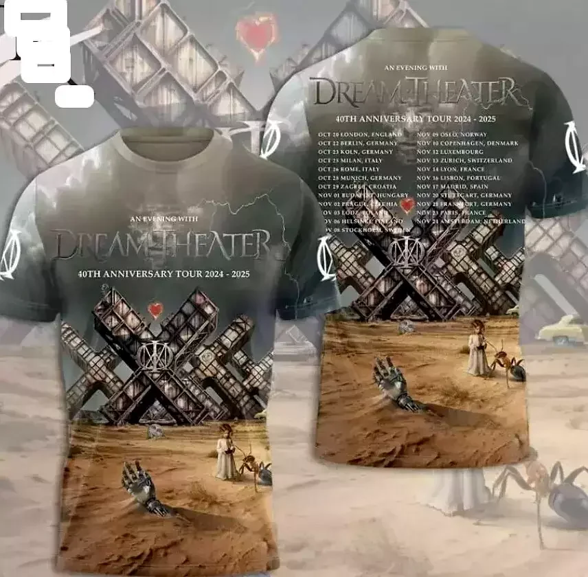 An Evening With Dream Theater 40th Anniversary Tour 2024-2025 shirt 3D T shirt
