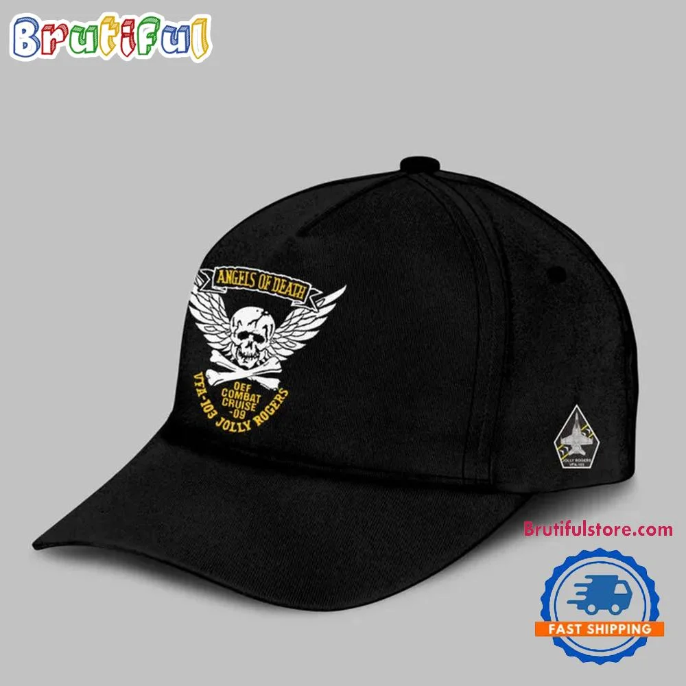 Angel Of Death Jolly Rogers Navy Midshipmen Black Cap
