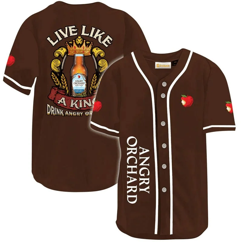 Angry Orchard Live Like A King Baseball Jersey Style6380