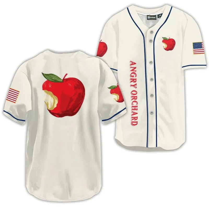 Angry Orchard USA Flag Baseball Jersey Style4119
