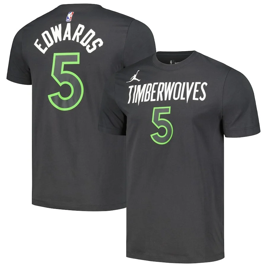 Anthony Edwards T-Shirt Minnesota Timberwolves Jordan Name & Number Shirt