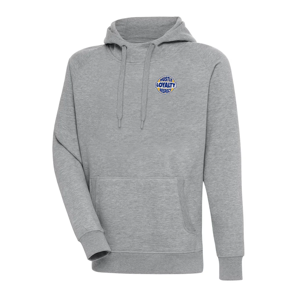 Antigua Heather Gray John Cena Victory Hoodie Gifts For Wrestling Fans