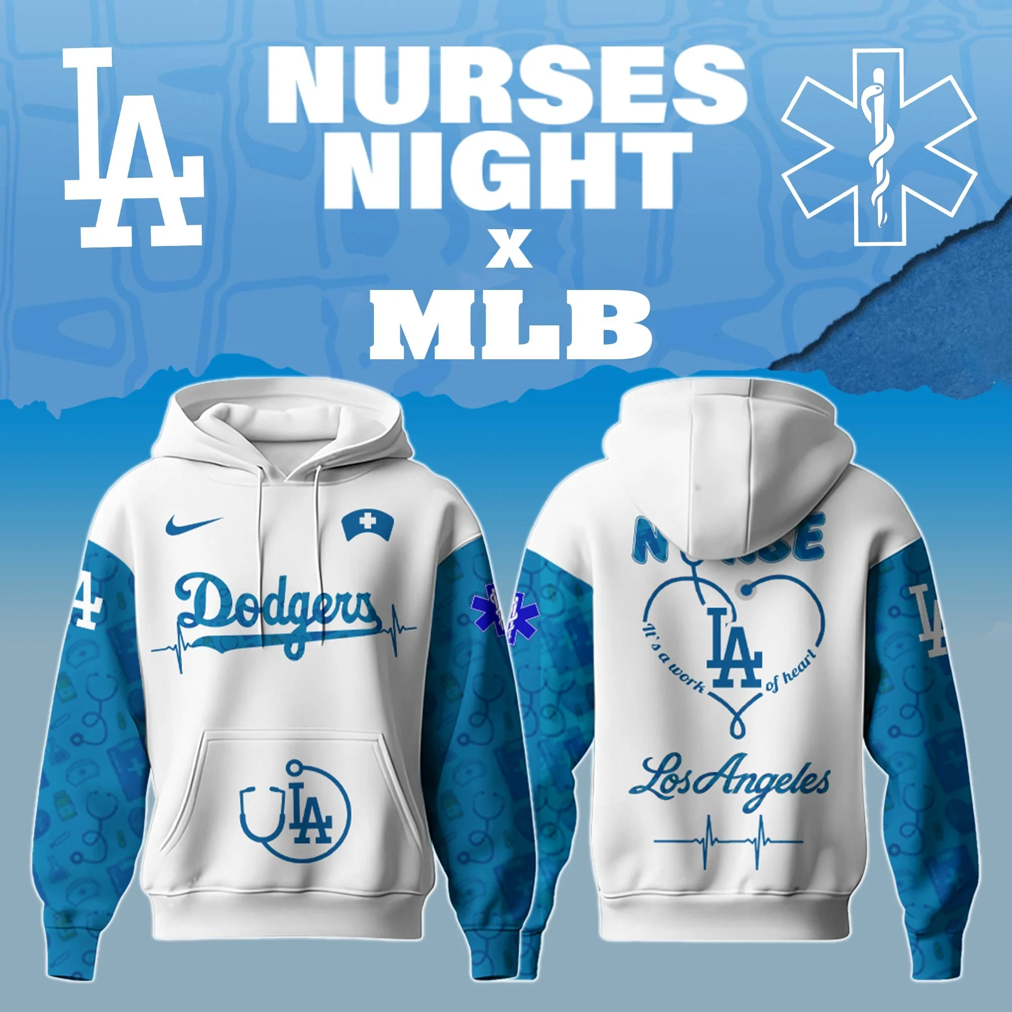 Appreciation of the Contributions of Nurses Hoodie Gift For LA Dodgers Fans