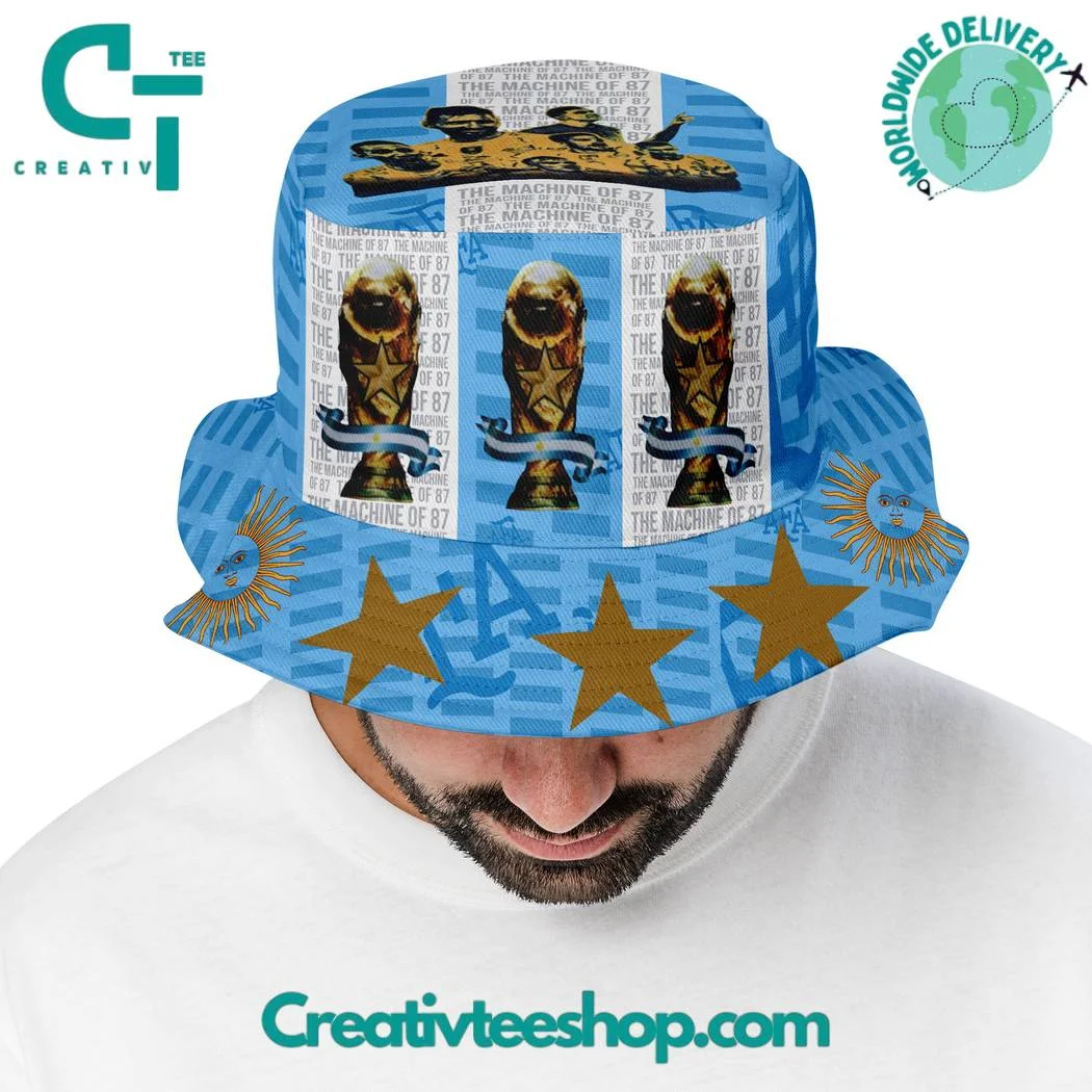 Argentina 3-Time World Cup Champions Bucket Hat