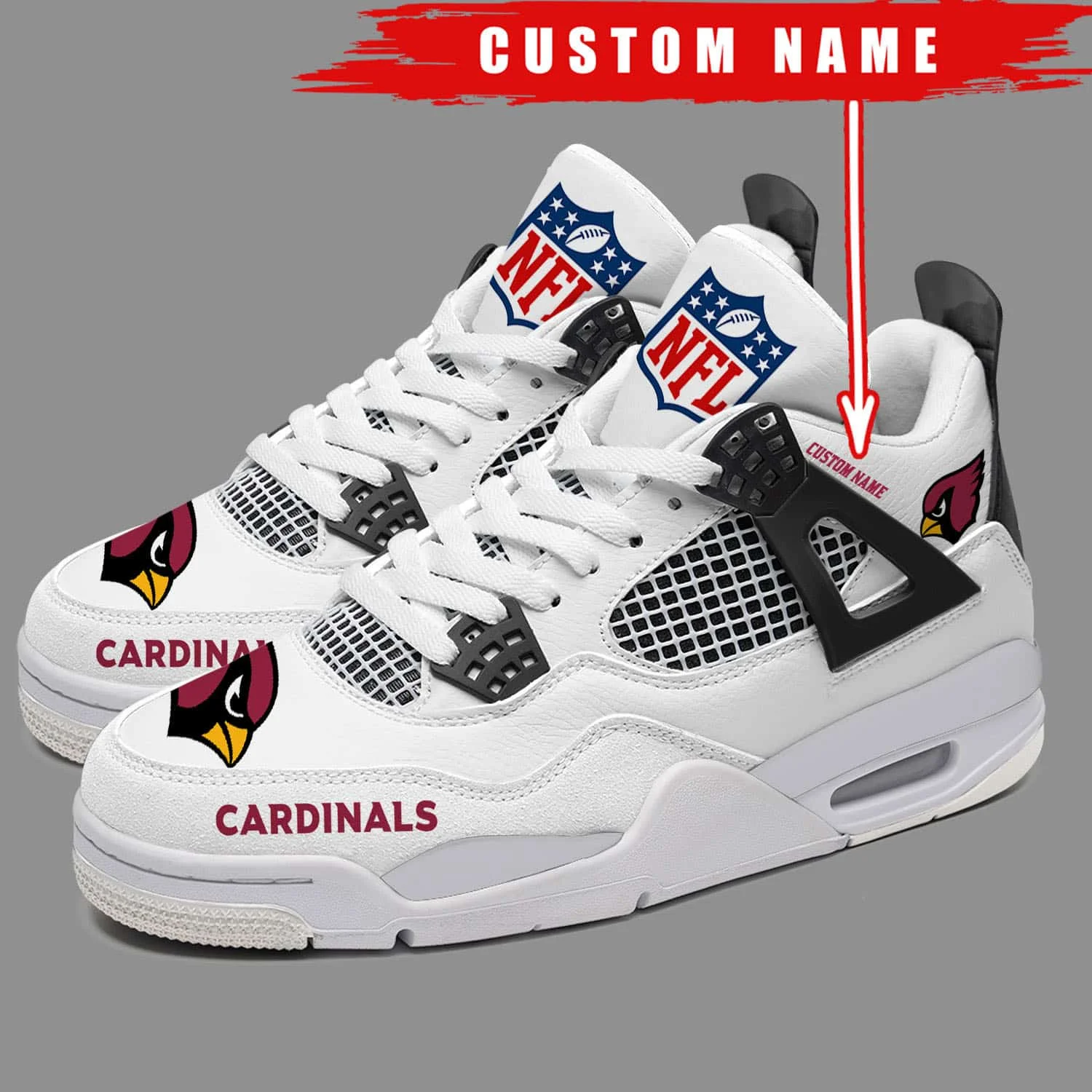 Arizona Cardinals AJ4 Sneakers 1
