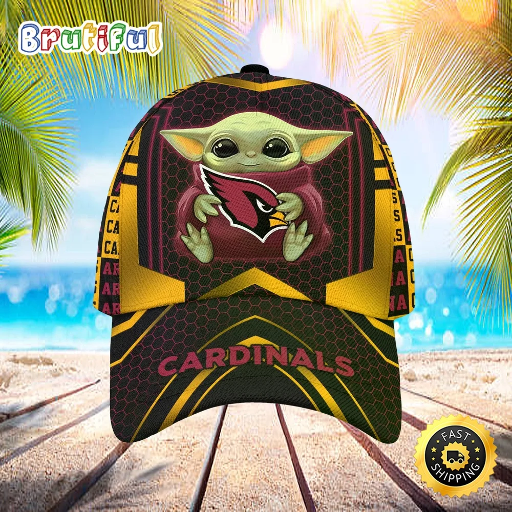 Arizona Cardinals Baby Yoda All Over Print 3D Classic Cap