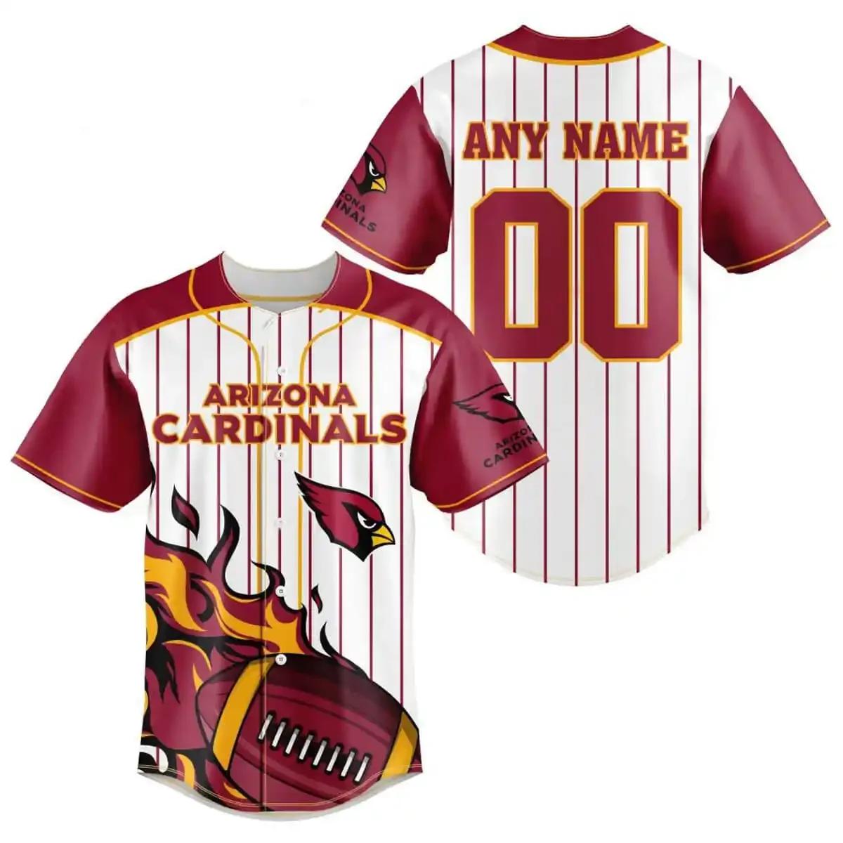 Arizona Cardinals Personalized Baseball Jersey 728