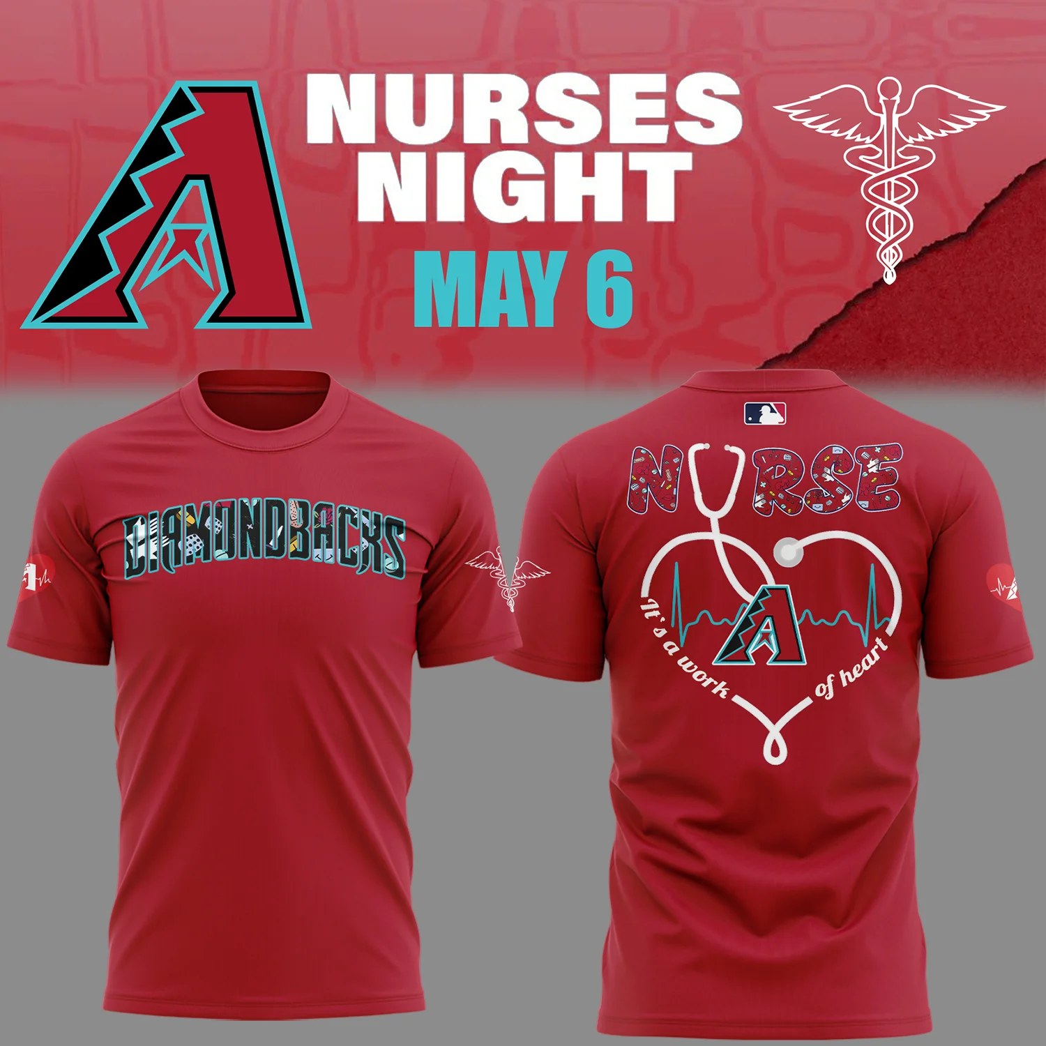 Arizona Diamondbacks Nurses Night T-Shirt Baseball Gifts Ideas
