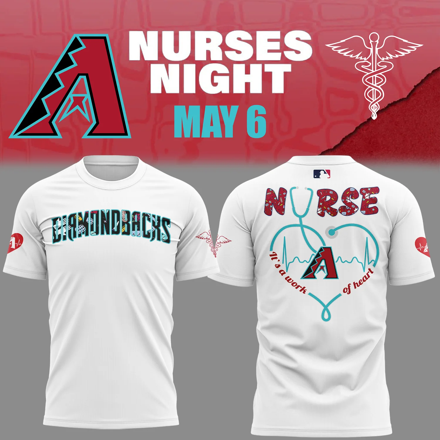 Arizona Diamondbacks Nurses Night T-Shirt Baseball