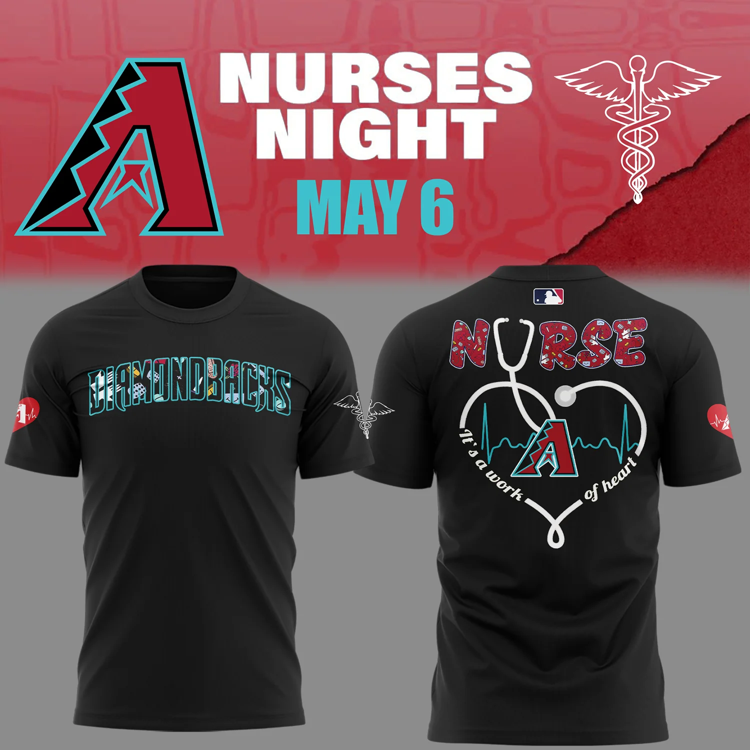 Arizona Diamondbacks Nurses Night T-Shirt Unique Baseball Gifts