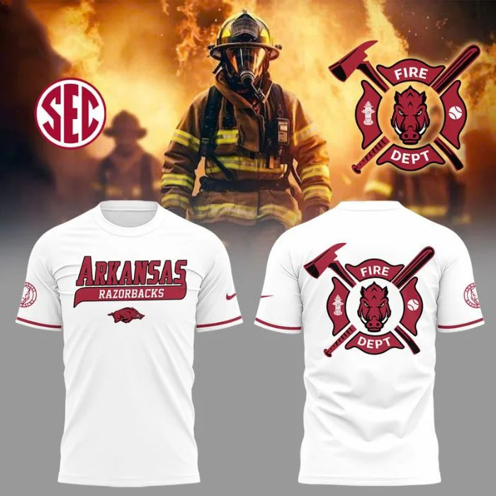 Arkansas Baseball x Firefighter Appreciation Shirt