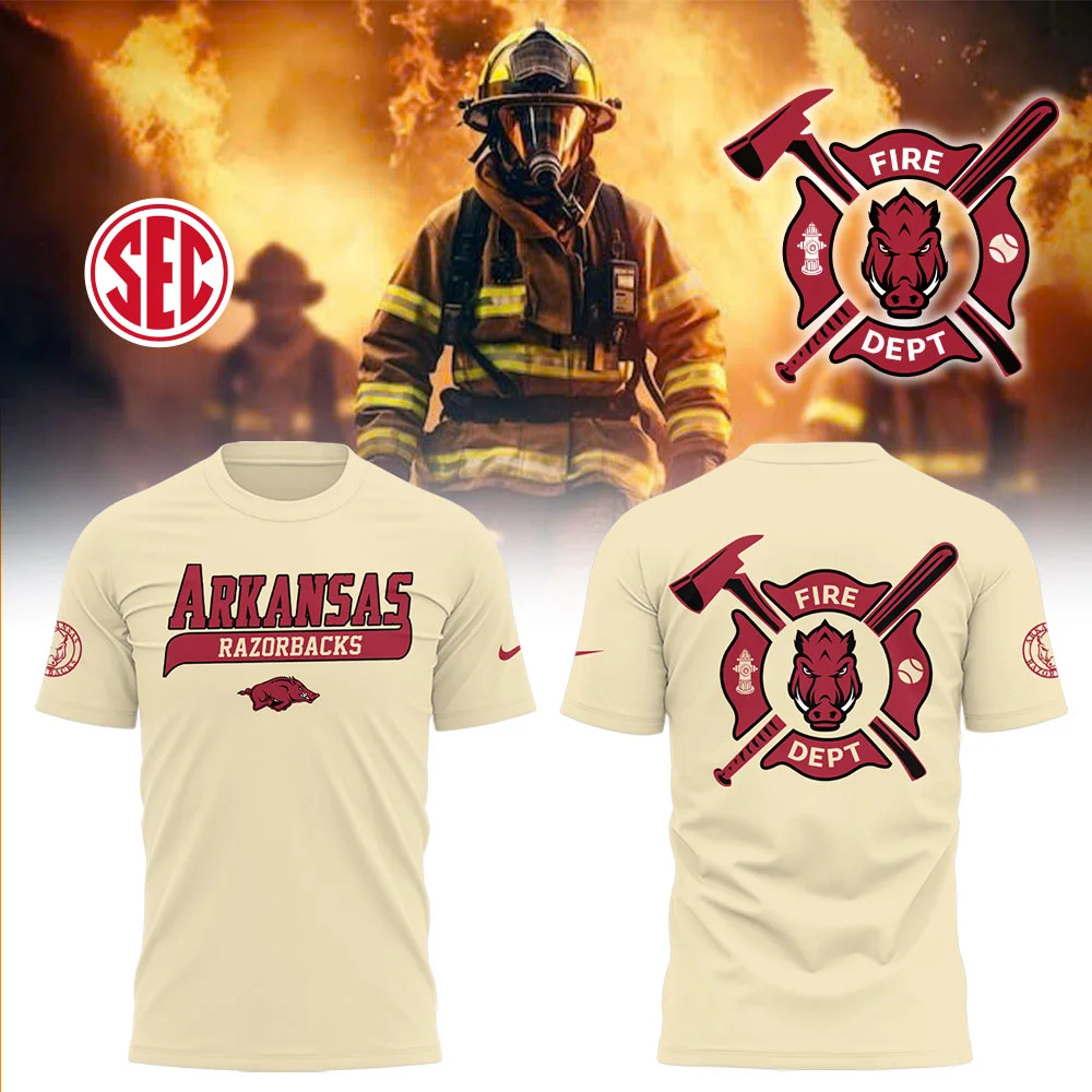 Arkansas Baseball x Firefighter Appreciation Night T-Shirt
