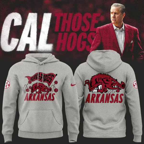 Arkansas Razorbacks Ball Hogs Grey NCAA Hoodie Gift For Basketball Lover