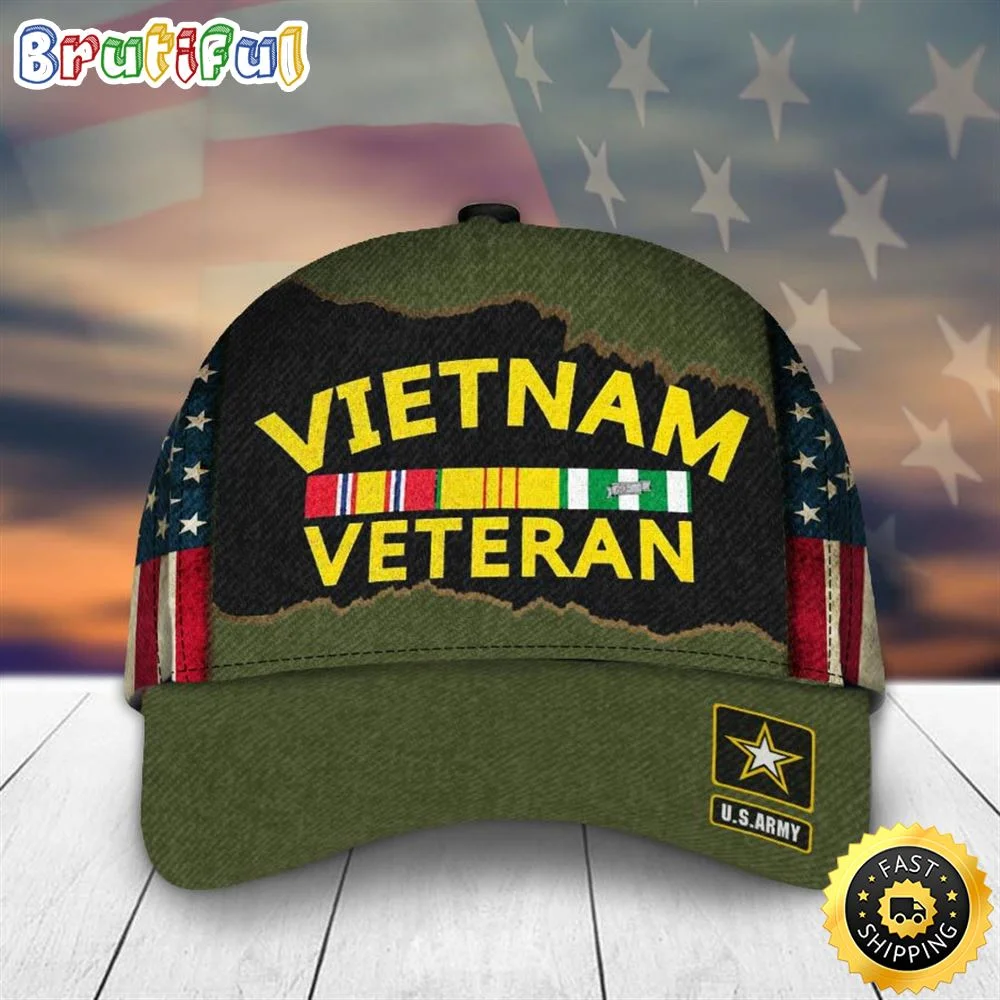 Armed Forces Army Military Soldier Veteran VVN Vietnam America Cap