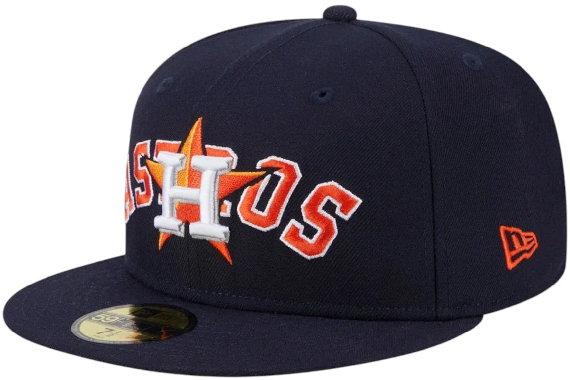 AsHos Hat New Era Houston Astros Overlap Hat MLB Vulgar Hat