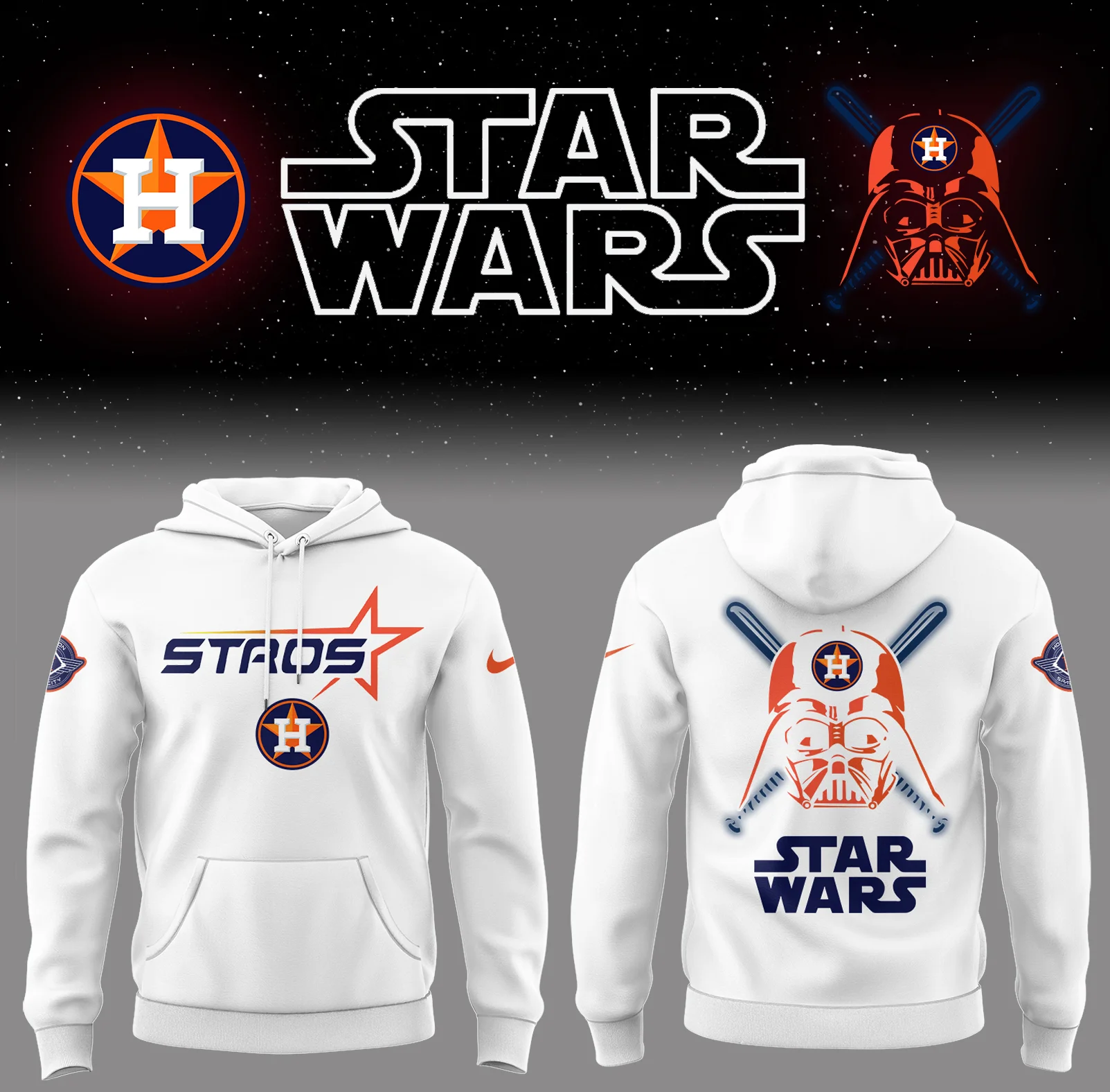 Astros Baseball 2025 Astros x Star Wars 2025 Hoodie Best Baseball Gifts Ideas