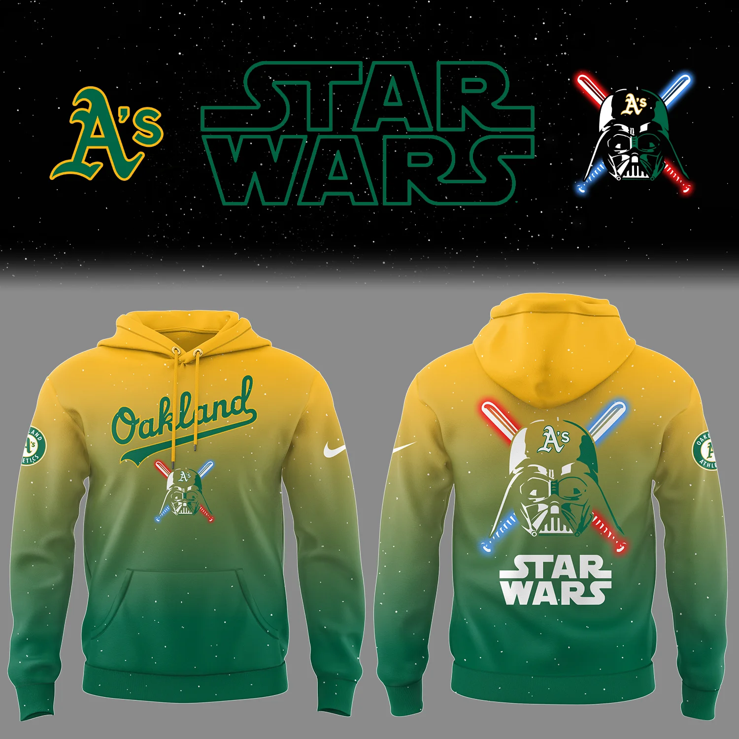 Athletics Baseball Athletics x Star Wars 2025 Hoodie Baseball Coach Gift Ideas
