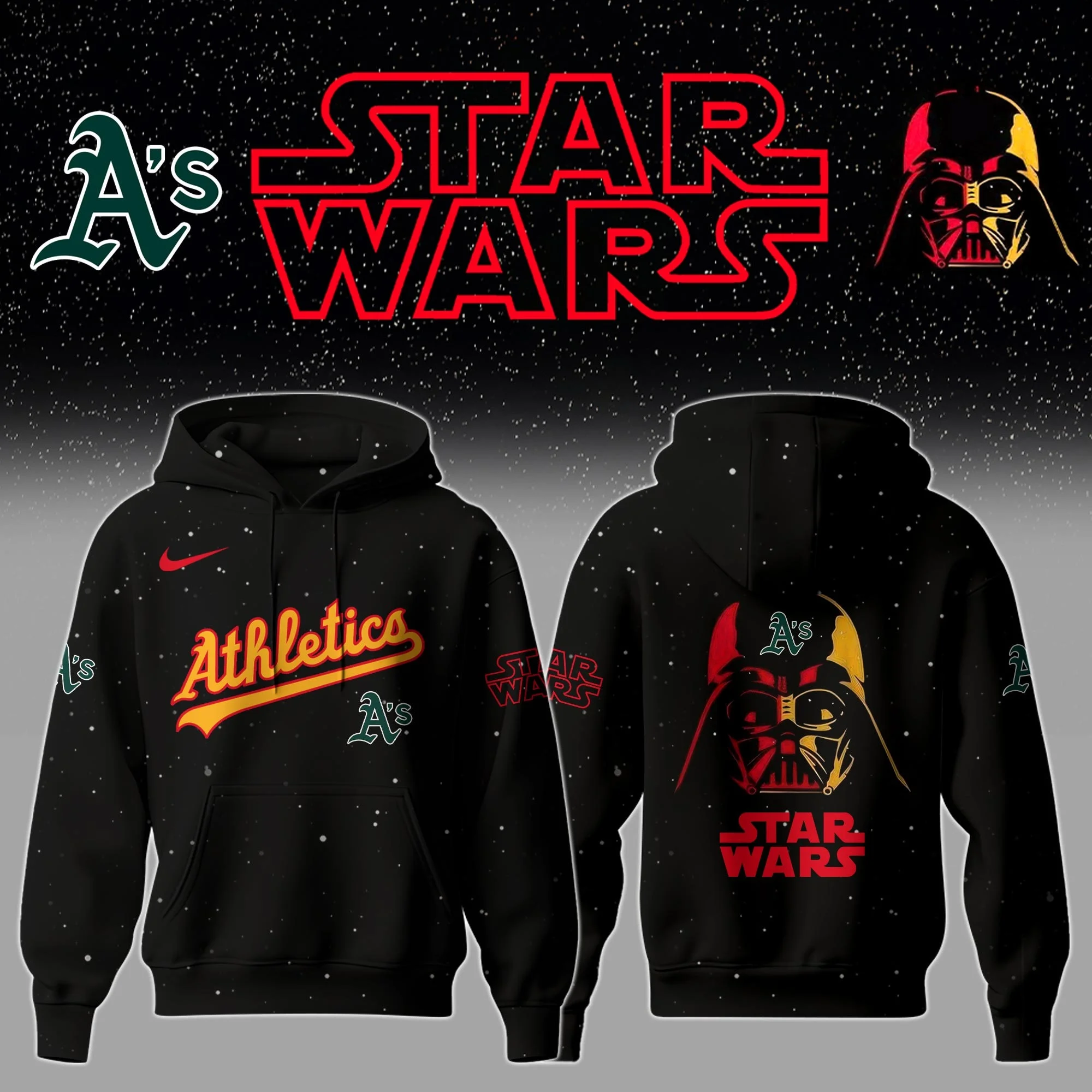 Athletics x Star Wars Baby Yoda Game Night Hoodie Gift Ideas For Hockey Fans
