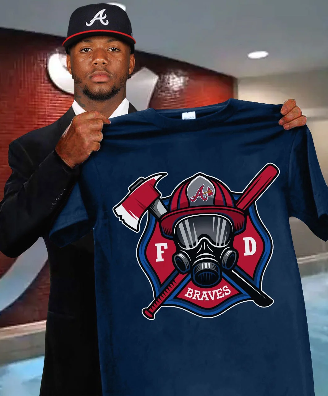 Atlanta Braves Firefighter Fire Dept Shirt Honor Firefighter Night Baseball