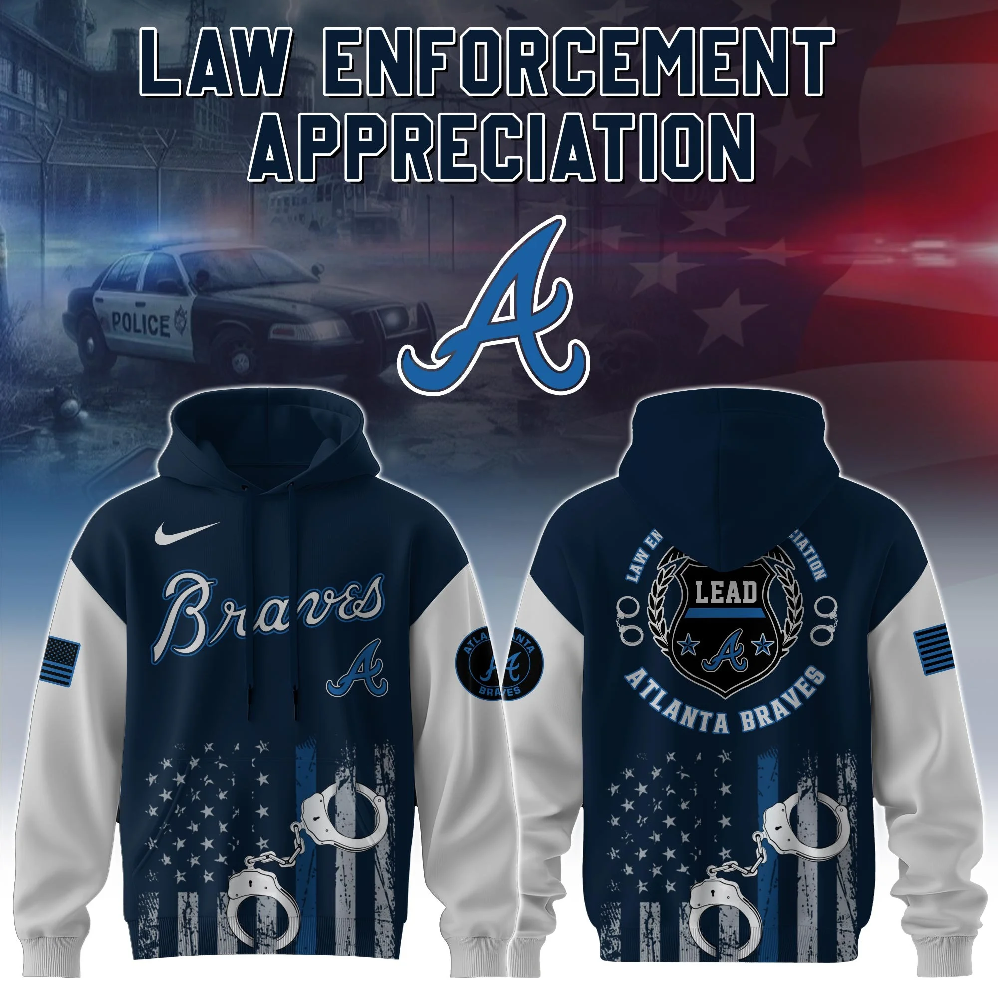 Atlanta Braves MLB x Law Enforcement Appreciation Day Hoodie